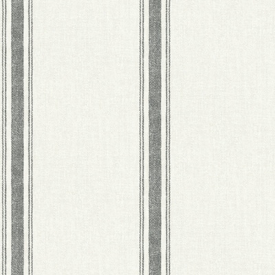 Linette Black Fabric Stripe Wallpaper - 20.5in x 396in x 0.025in