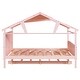 preview thumbnail 28 of 31, Full Size Solid Wood House Bed with Trundle and Storage for for Kids, Boys and Girls