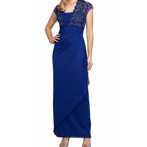alex evenings royal blue dress