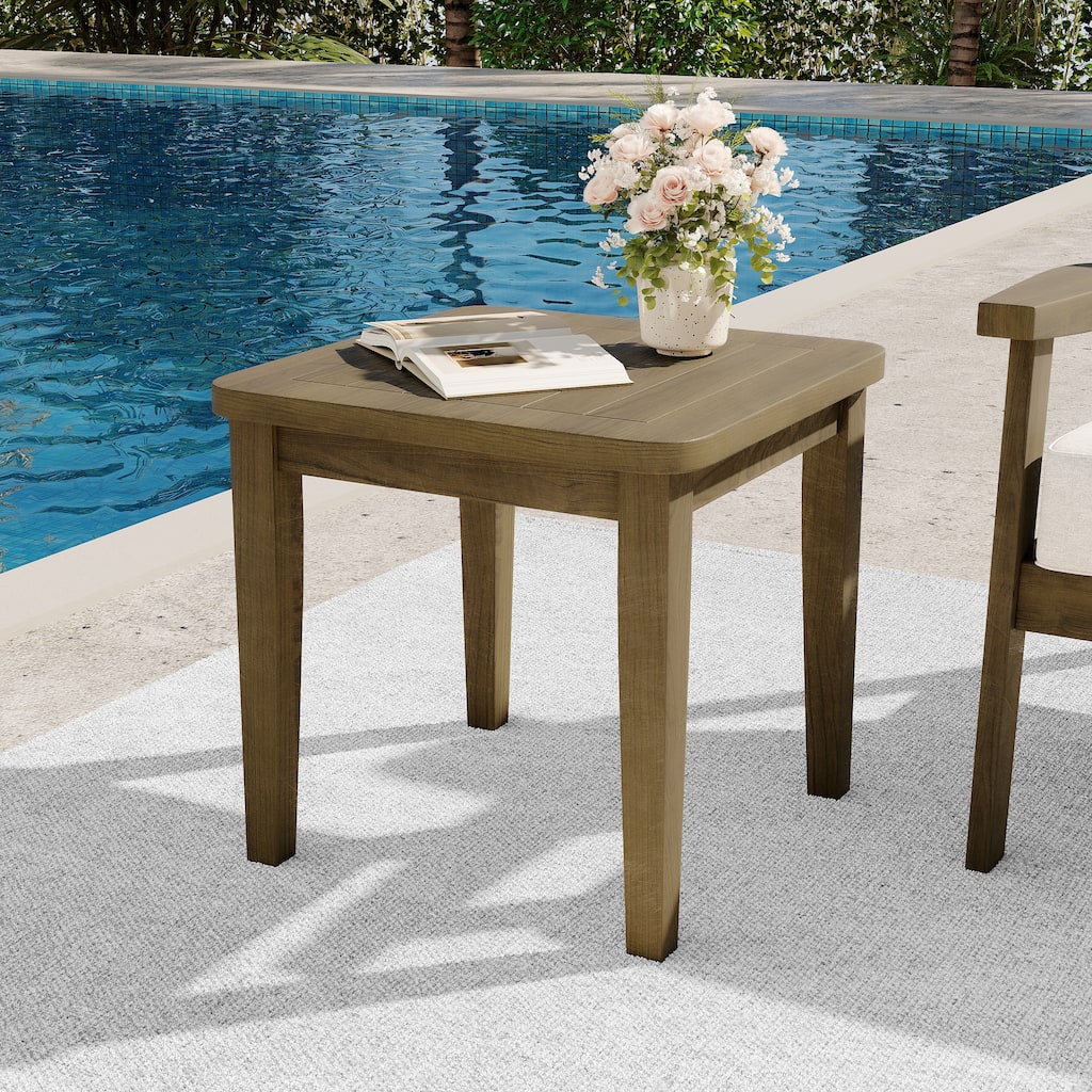 Adirondack Square Teak Patio Side Table All Weather