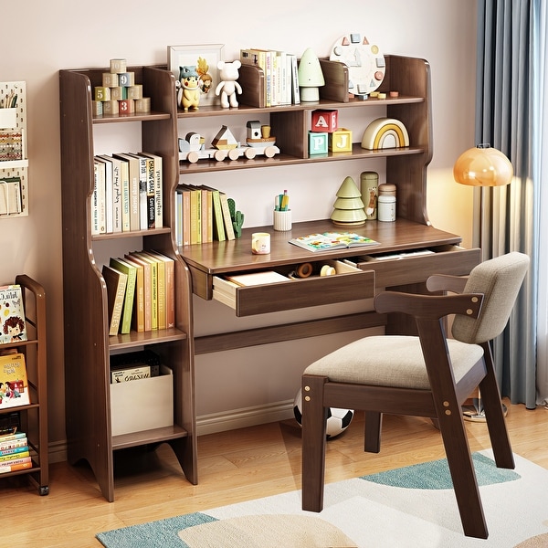Wooden study table for students discount