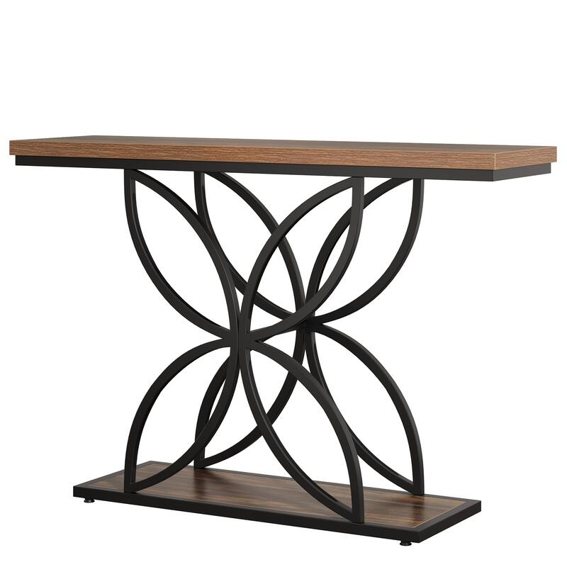 Farmhouse Butterfly Frame Console Table for Entryway Living Room
