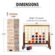 preview thumbnail 4 of 6, YardGames Giant Tumbling Timbers Wood Stacking Game Bundle with 4 in a Row Game - 33 x 3 x 22 inches