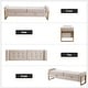 preview thumbnail 36 of 79, 66" Storage Bench King Size End of Bed with Double Lids and Gold Legs