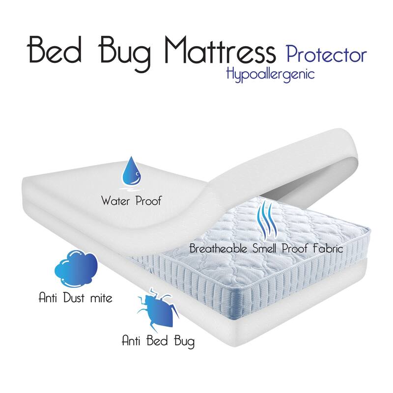 Remedy Bed Bug Dust Mite Cotton Mattress & Pillow Protector-Twin