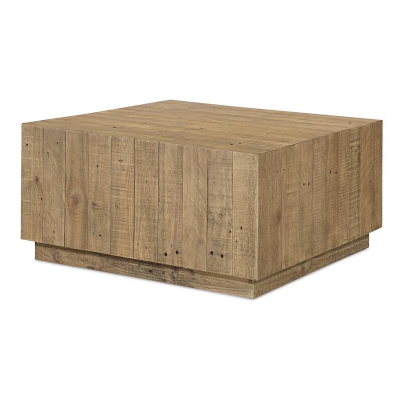 NADAAL STUDIOS Niall, Square Wooden Coffee Table, Brown - 31.5 X 31.5 X 16