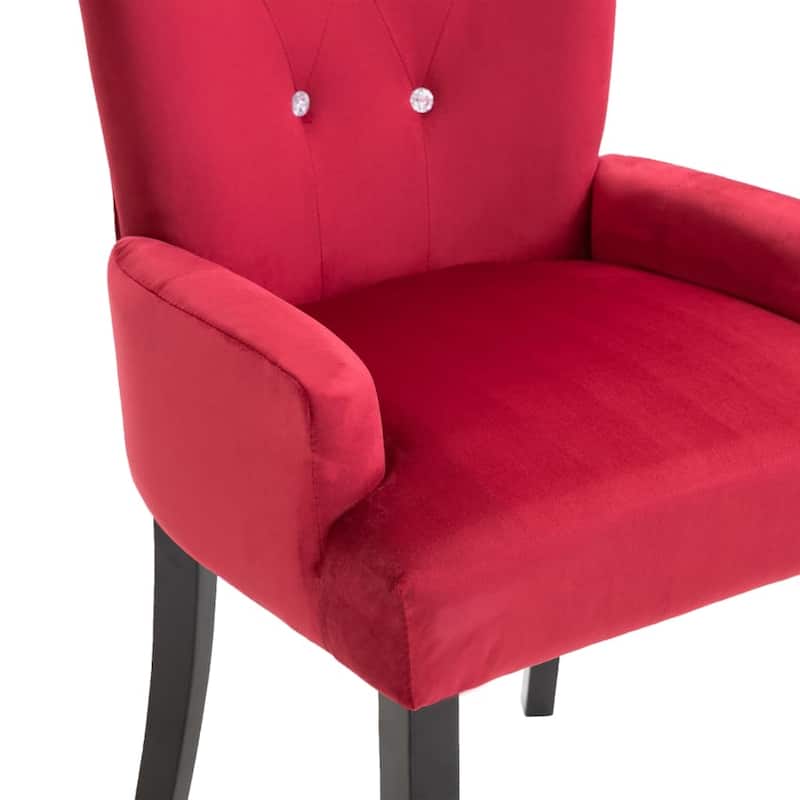 vidaXL Dining Chairs High Back Kitchen Side Chair for Home Dining Room Velvet - 21.3" x 22" x 41.7"