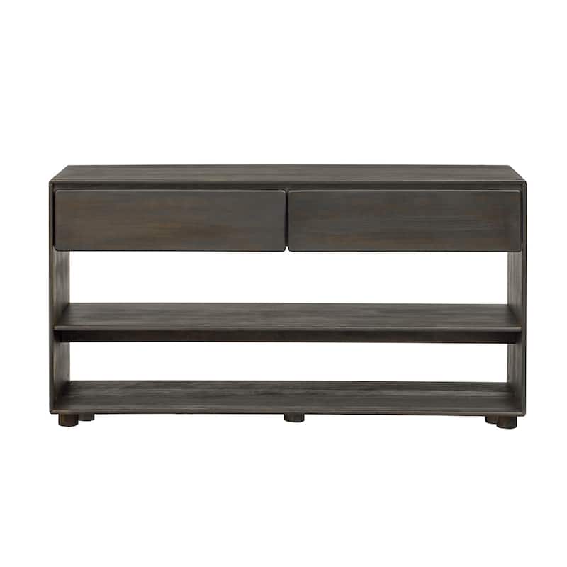 Living Room Vintage Entryway Table Console Table with Drawers and Shelves