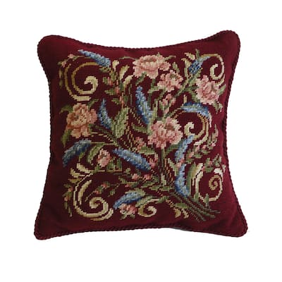 Hydrangea Bouquet #2 Needlepoint Decor Decoration Throw Pillow for Sofa Couch or Bed