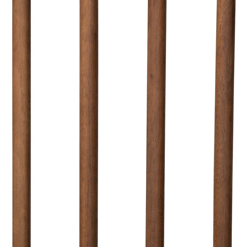 Abel Classic and Traditional Wood Platform Bed-Walnut Brown