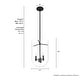 preview thumbnail 4 of 7, Hunter Sacha 3-Light Pendant - Entry, Dining Room, Kitchen Island - Transitional, Contemporary