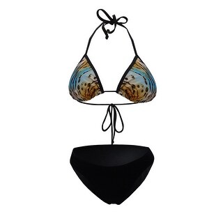 blue animal print bikini