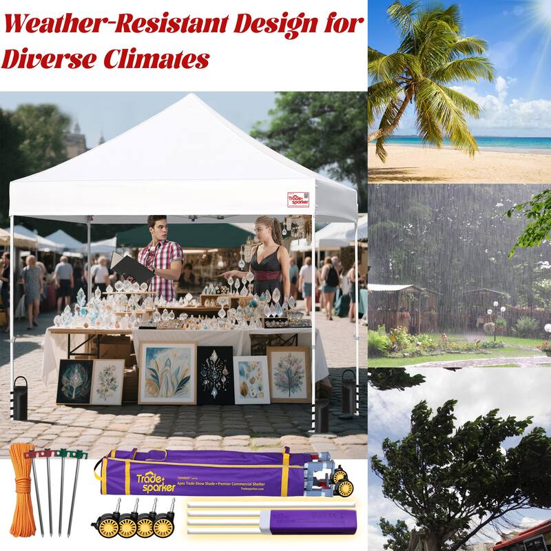 Tradesparker ez Pop-Up Canopy Tent Commercial Instant Shade