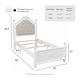 preview thumbnail 8 of 6, Furniture of America Marais Glam White Solid Wood Tufted Nailhead Panel Bed