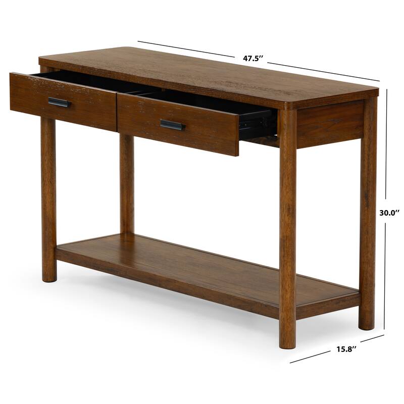 SAFAVIEH Couture Jaylessa Wood 2 Drawer Console Table - 48"W x 16"D x 30"H
