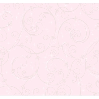 Disney Princess Perfect Scroll Gold Glitter Wallpaper
