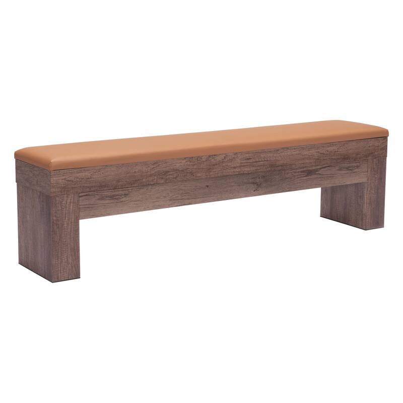 Set of 2 Lac Vieux Storage Bench Brown - N/A - Brown