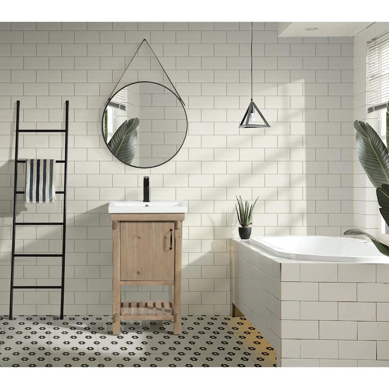 Marina 20.5" Bathroom Vanity, Weathered Fir Finish