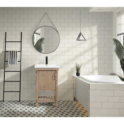 Marina 20.5" Bathroom Vanity, Weathered Fir Finish