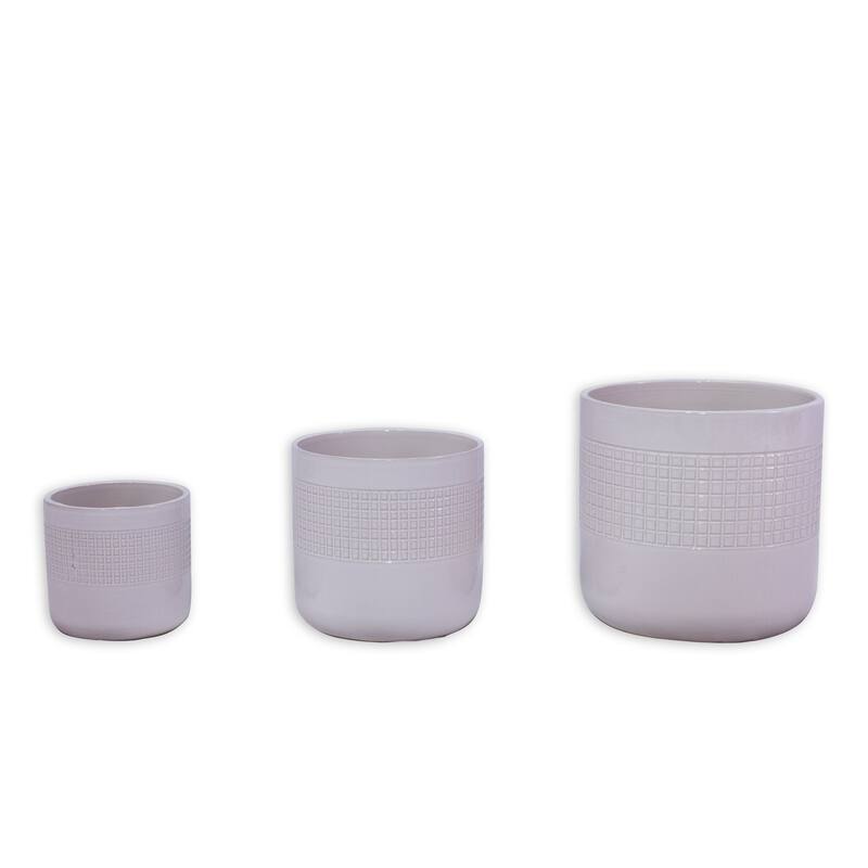Modern Ceramic Flowerpot (Set of 3)