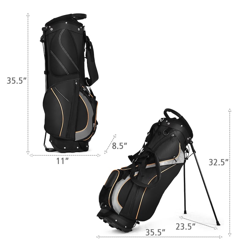 Costway Golf Stand Bag Portable Lightweight Golf Carry Club Bag w/ - See Details