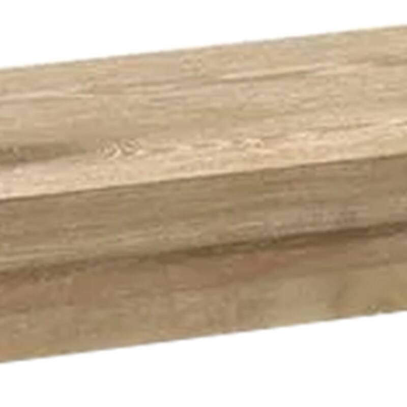 Edey Dining Bench, Rounded Corners, 51 Inch Oak Brown Solid Rubberwood