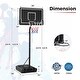 preview thumbnail 5 of 6, Portable Outdoor Basketball Hoop 6.9-8.5 FT Adjustable with Fillable Base Shatterproof PC Backboard - 36" x 24" x 7"