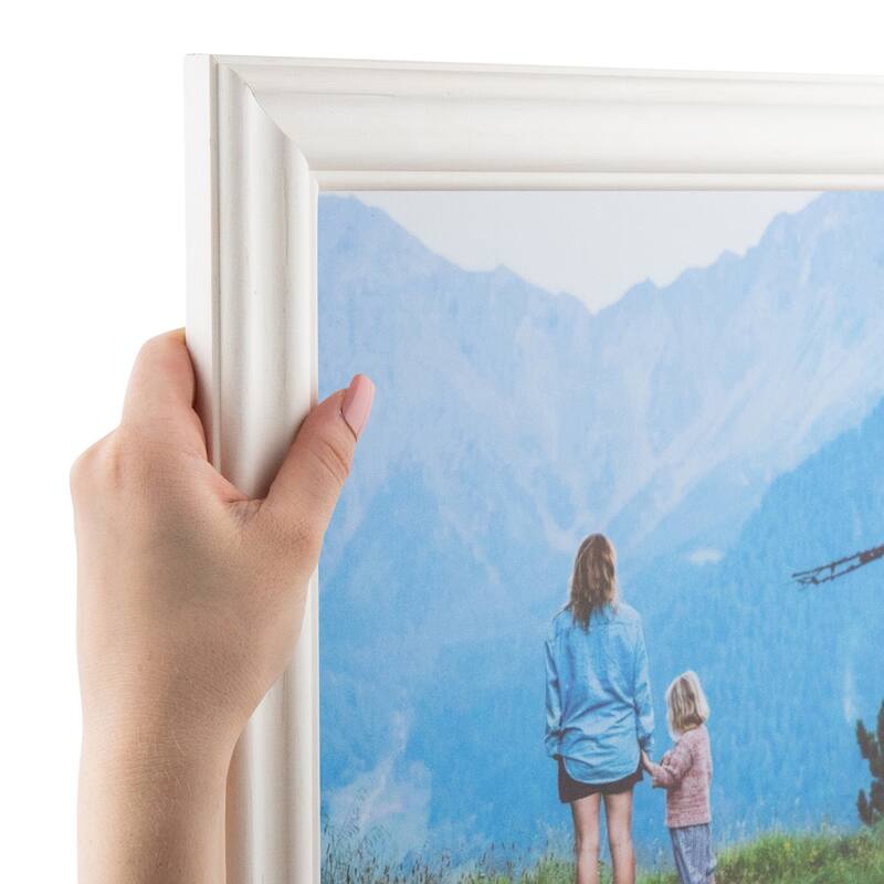 ArtToFrames Rustic Waves 13x16 Inch Picture Frame, 1.50 Inch Wood Poster Frame Available in Multiple Colors (56673-13x16) - White Wash - 13x16