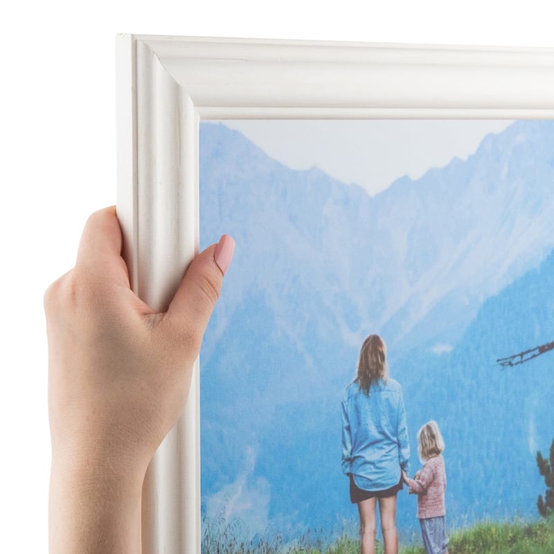 ArtToFrames Rustic Waves 15x18 Inch Picture Frame, 1.50 Inch Wood Poster Frame Available in Multiple Colors (56673-15x18) - White Wash - 15x18