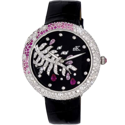 Adee Kaye Women's Majestic Silver Dial Watch - AK2118-LBK - 6 (36)