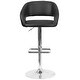 preview thumbnail 54 of 98, Chrome Upholstered Height-adjustable Rounded Mid-back Barstool