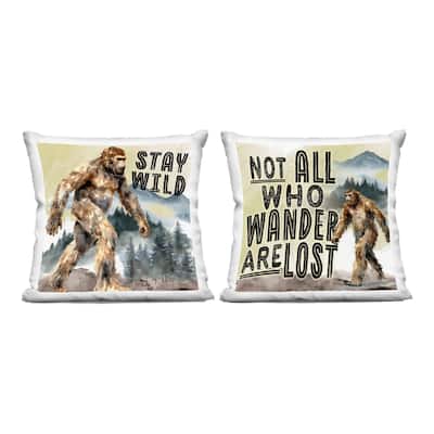 Stupell Wild Mythical Creature Quotes Decorative Printed Throw Pillow Design by Nicole DeCamp (Set of 2)