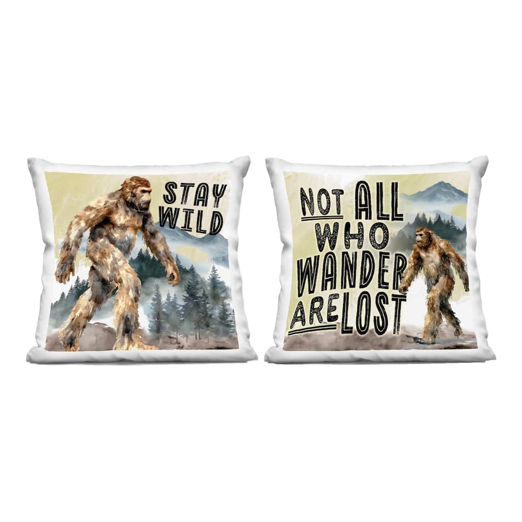 Stupell Wild Mythical Creature Quotes Decorative Printed Throw Pillow Design by Nicole DeCamp (Set of 2)