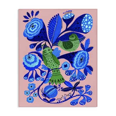 Stupell Folk Style Birds in Nature Canvas Wall Art Design By Kay Widdowson