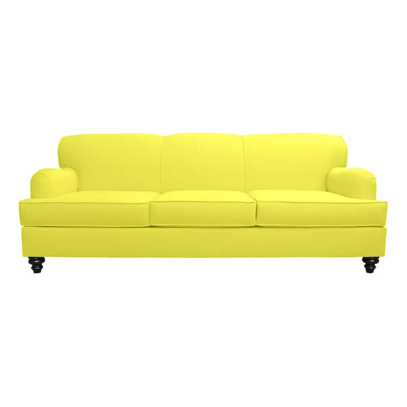Alice Tradtional Roll Arm Sofa - Yellow