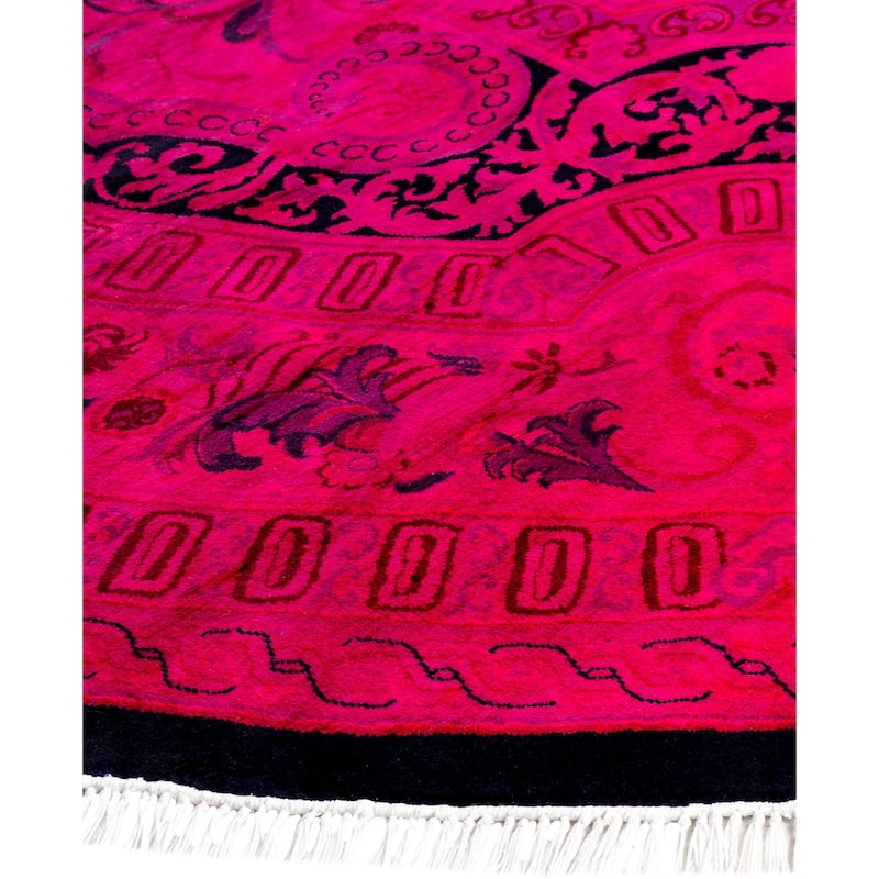 Overdyed One-of-a-Kind Hand-Knotted Area Rug - Pink - 8' 1" x 8' 1"