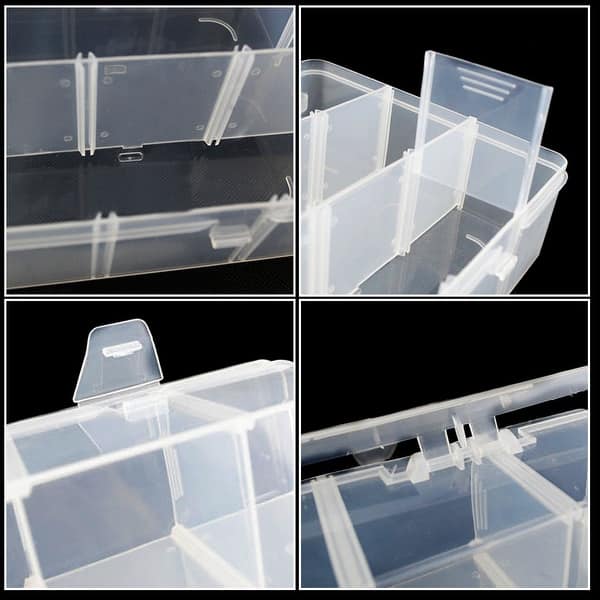 36 Slots Adjustable Jewelry Rings Storage Box Plastic Container Organizer -  Clear - Bed Bath & Beyond - 17596440