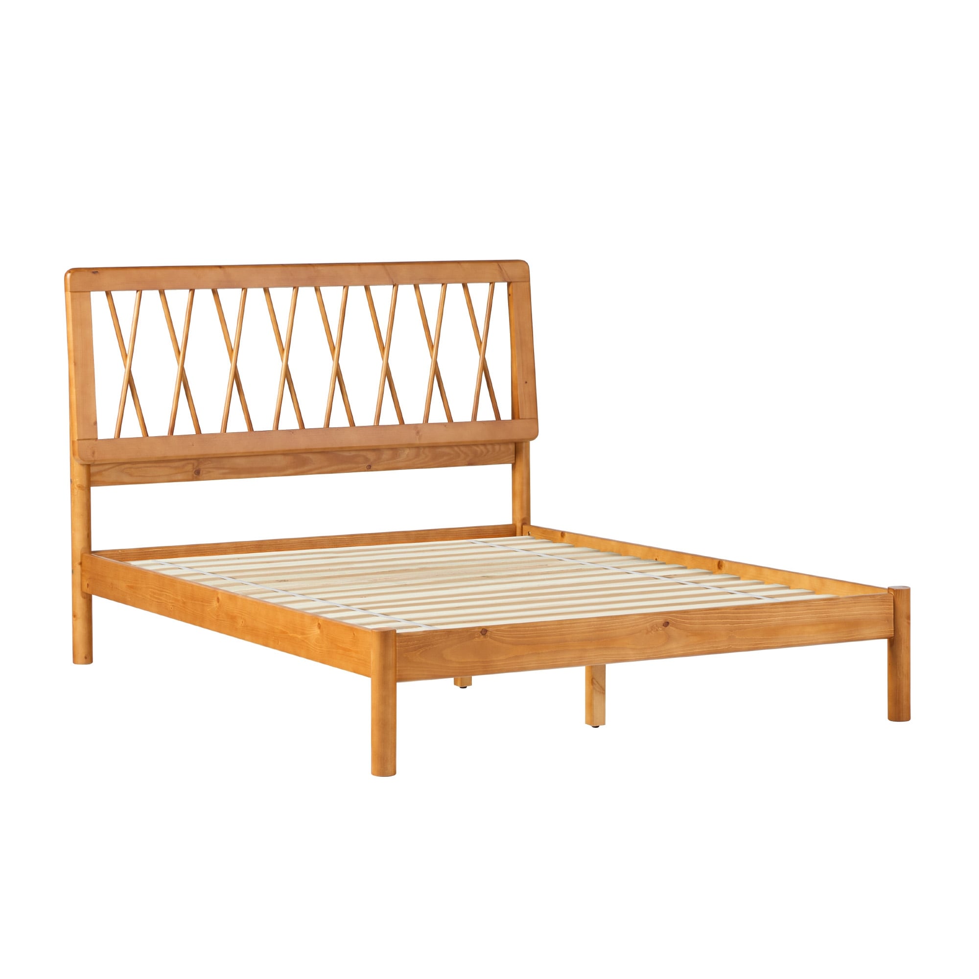 Walker Edison X Spindle Solid Wood Full Bed - Overstock