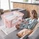 preview thumbnail 5 of 25, 5-Level Adjustable Height Portable Baby Bassinet with Travel Bag - 34" x 25" x 26" (L x W x H)