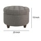 preview thumbnail 6 of 5, Fabric Upholstered Wooden Ottoman with Tufted Lift Off Lid Storage, Dark Gray