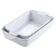 MALACASA Series Bake.Bake, Rectangle Porcelain Bakeware Set - 12"&13.3"  - White