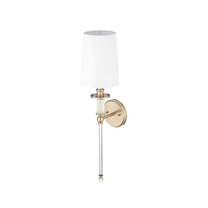 Millennium Lighting 1 Light 26 inch Wall Sconce with White Linen Shade