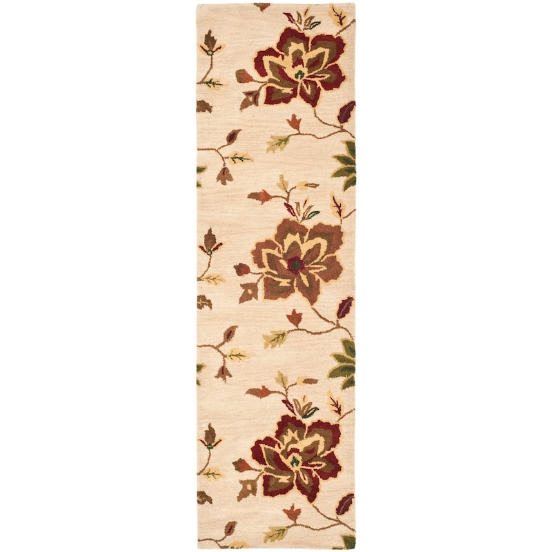 SAFAVIEH Handmade Jardin Sigurdis Country Floral Wool Rug