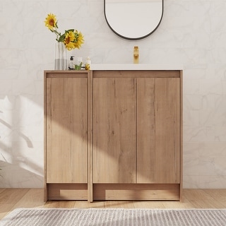 Beingnext 24''/36''/48''/60''/72'' Bathroom Vanity with Sink, Freestanding Bathroom Vanity with Doors And Adjustable Shelf