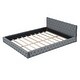 preview thumbnail 4 of 7, Queen Size Velvet Upholstered Platform Bed,with Luxurious Diamond Grid Headboard,Gray