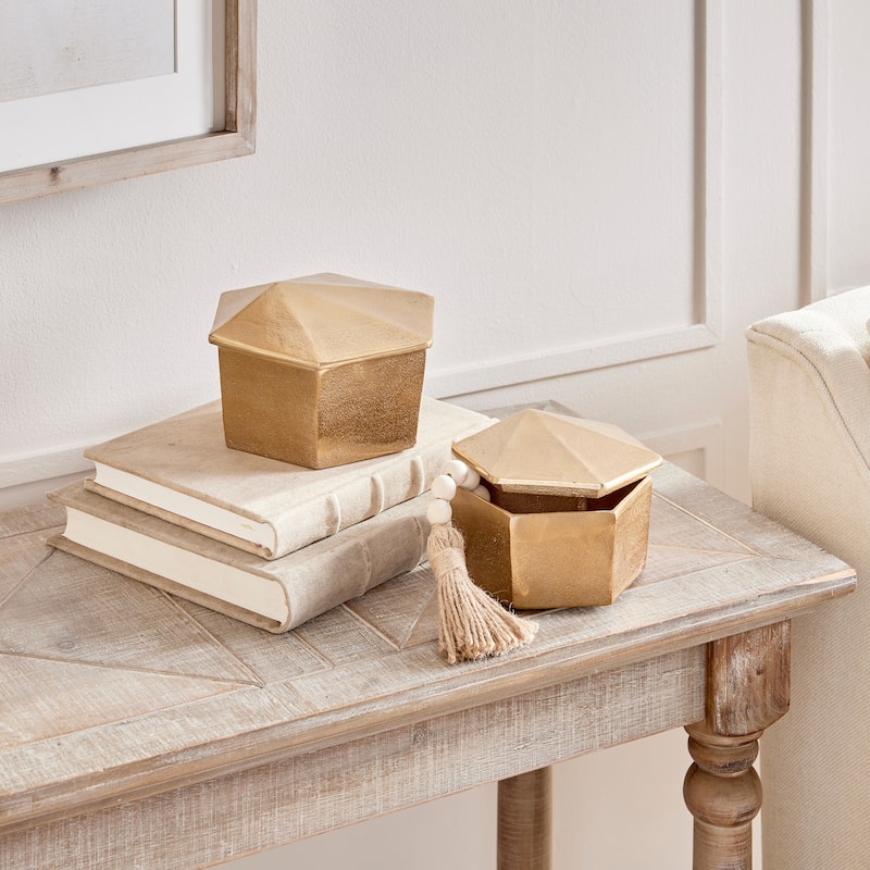 Luca Lidded Boxes, Set of 2