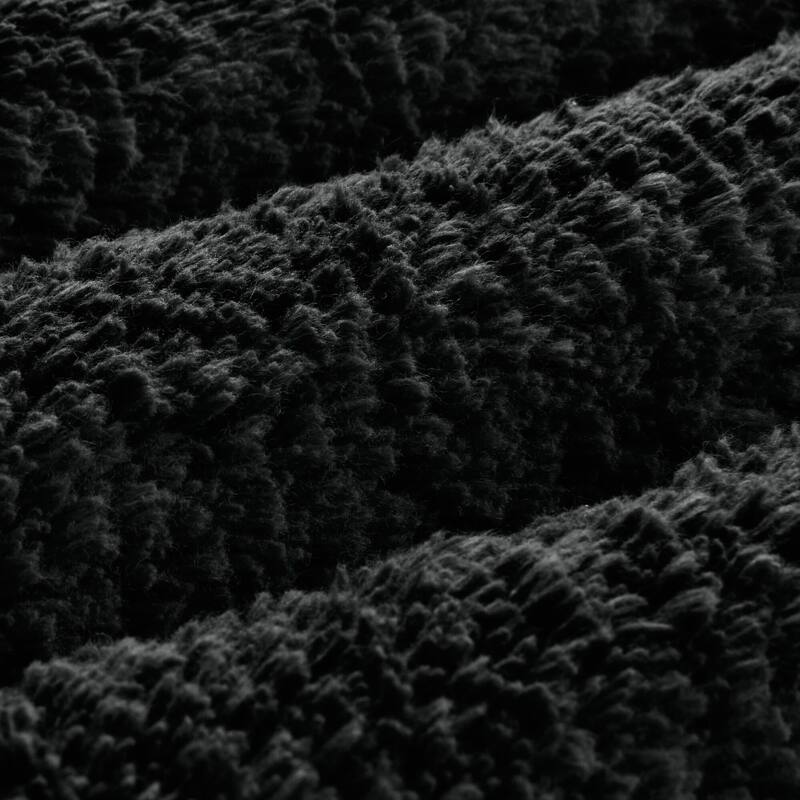 1 PCS 24x72"Tufted 3000 GSM Reversible Bath Rug Black - 6' x 2'