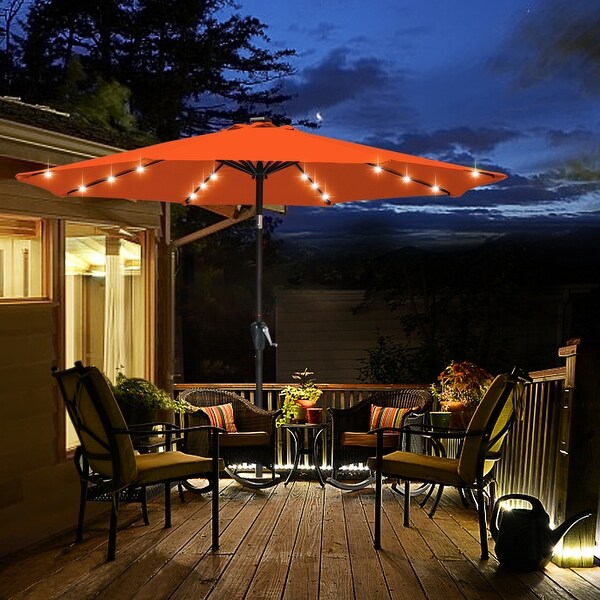 Outdoor solar umbrella lights on sale