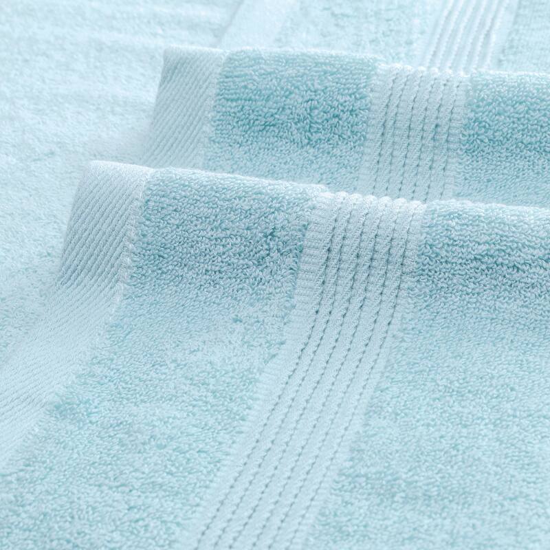 Soft Bath Towels, 2 Pack Stripes Large Bathroom Towels Set Highly Absorbent Towels for Bathroom 28" x 56" - Blue