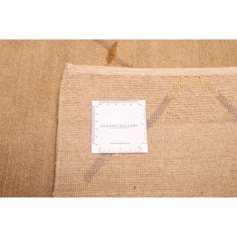 ECARPETGALLERY Hand-knotted Opulence Light Khaki Silk, Wool Rug - 3'4 x 4'8